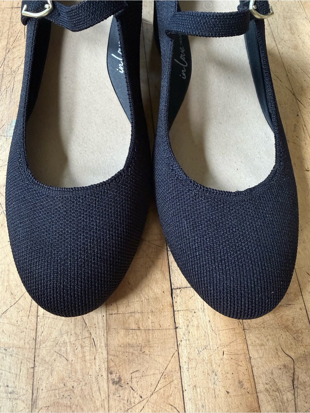 NWOT ROTHY’S The Mary Jane Block Heel Pump Round Toe Black Knit US 8.5 - Picture 3 of 12